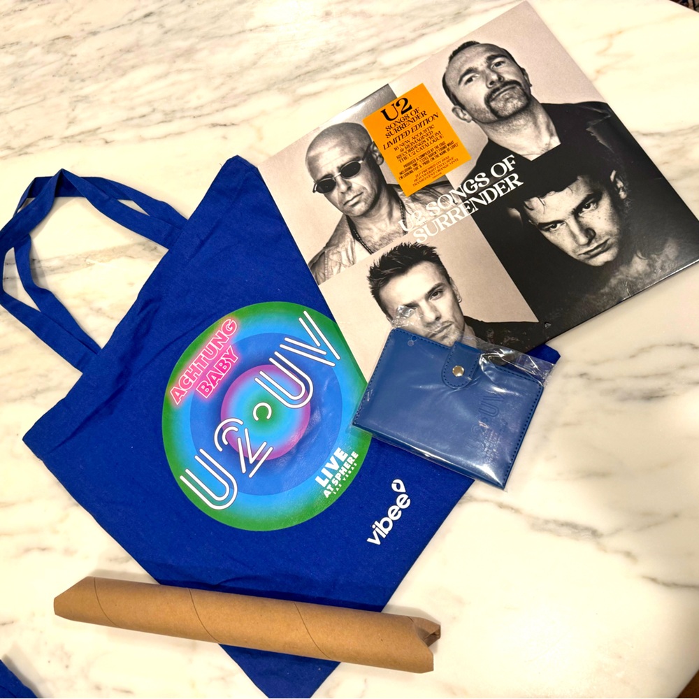 U2 Las Vegas Sphere Gift Bag with Songs of Surrender Vinyl